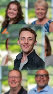 Collage of headshots for employee photos