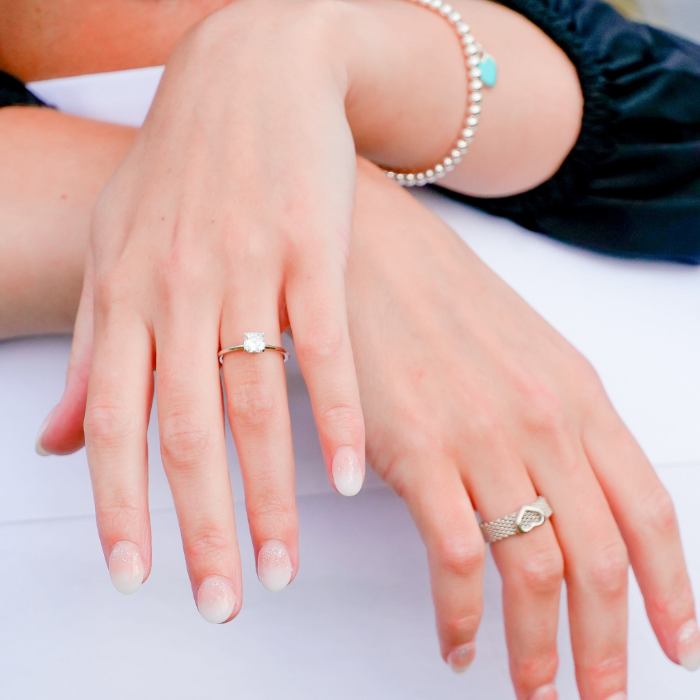 wedding ring on hands around man