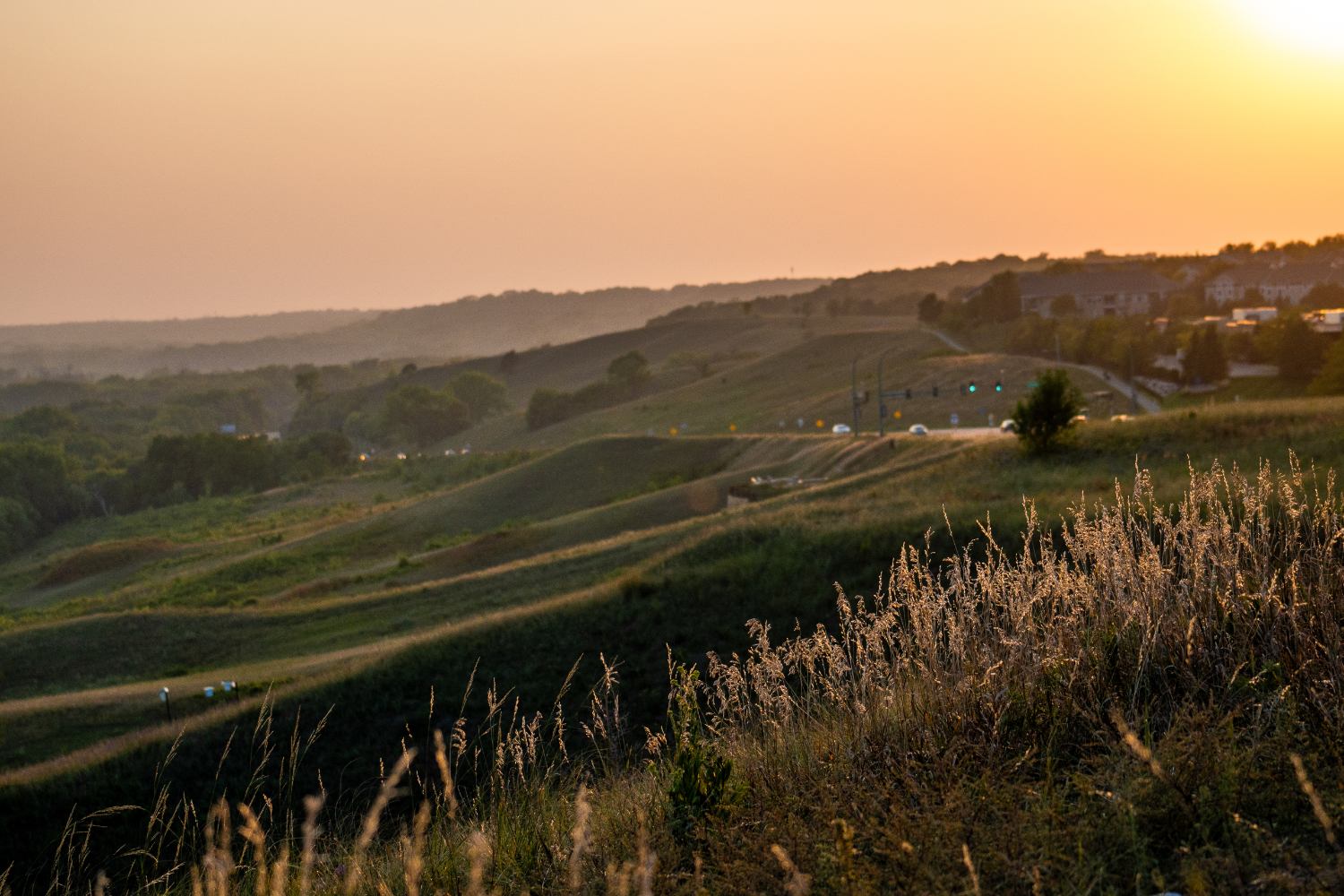 sunset over landscape